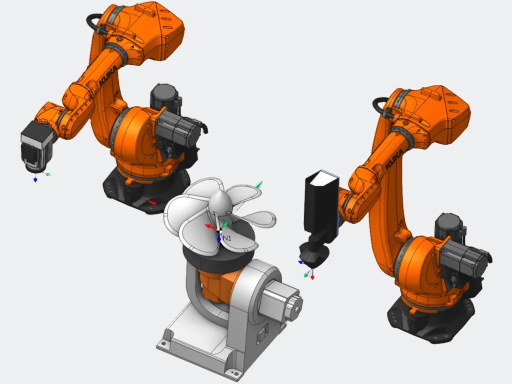 Celda de fresado con múltiples robots