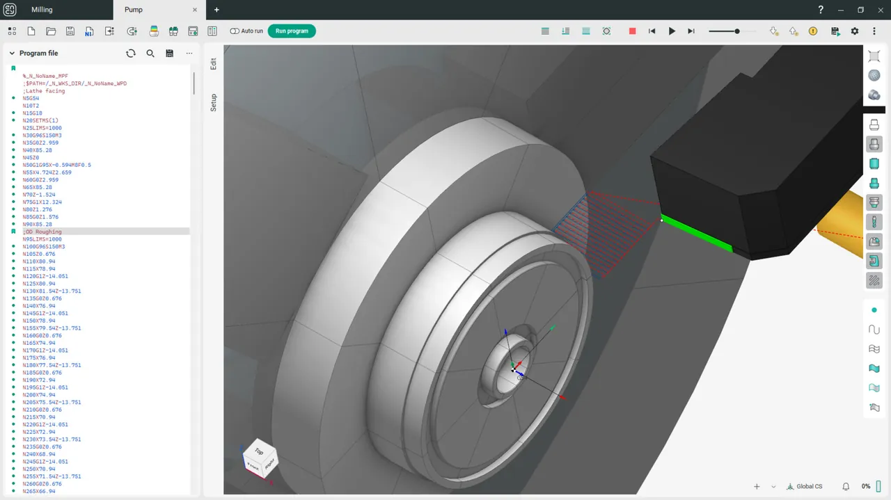 Simulación de código NC en ENCY Tuner