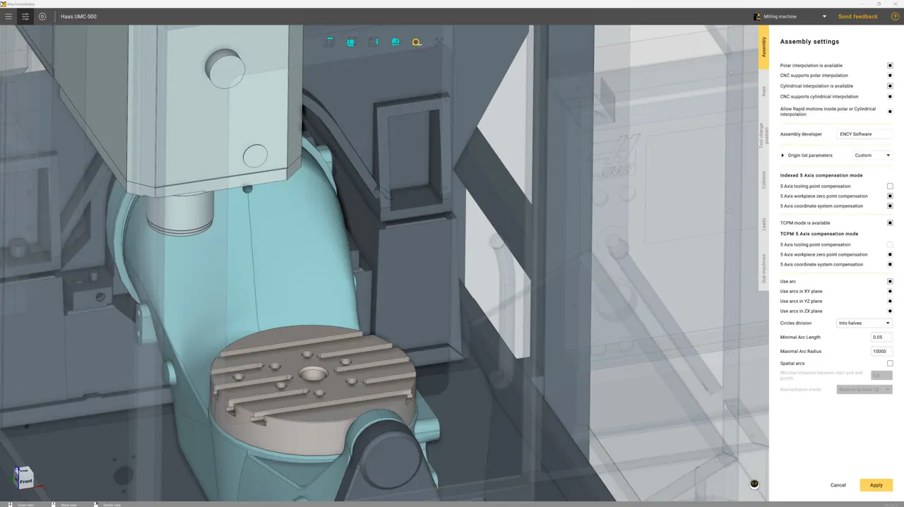 Configuración de parámetros CAD CAM para una máquina virtual en MachineMaker